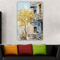 thumbnail image 5 of OWNSERIES Home Decor Watercolor Street Corner Pattern Canvas Wall Art Paintings for Living Room - Canvas Framed Print Wall Artworks Ship From US Local Warehouse, 5 of 5