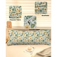 thumbnail image 2 of Green Palm Coastal Body Pillow Cover 20 x 60 Inch Decorative Pillow Cover Summer Tropical Botanical Tree Lumbar Pillowcase Seasonal Rectangle Cushion Case for Couch Sofa Bed Living Room, 2 of 7