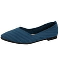 thumbnail image 2 of Miluxas Women’s Ballet Flat Flats Shoes Comfortable Mesh Pointed Toe Slip On Dress Shoes Navy 7.5(40), 2 of 7