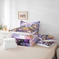 thumbnail image 6 of Homewish Dreamy Castle 7-Piece Bedding Comforter Set,Romantic White Rose King Bedding Sets,Purple Flower Floral Bed Sheets For Girl,Breathable Home Decor Reversible, 6 of 8