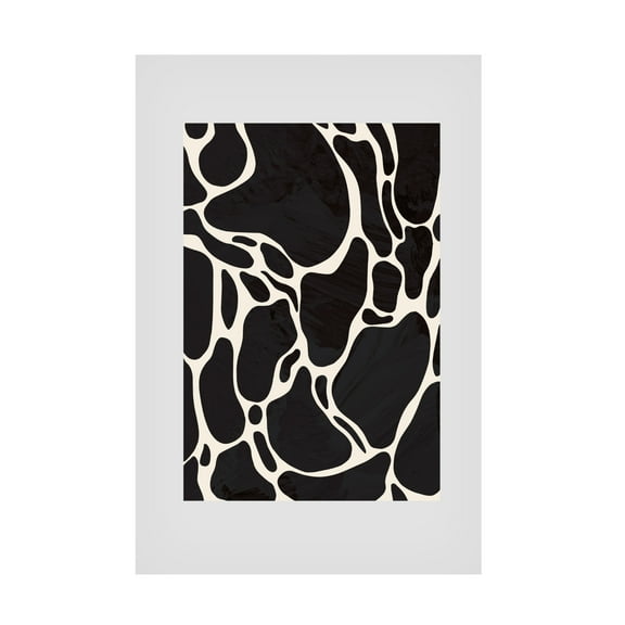 Canvas Wall Art - Pictufy Studio 'Giraffe Grey' Wall Art for Living Room, Bedroom, or Office Décor by Trademark Fine Art - 12 x 19 Inches