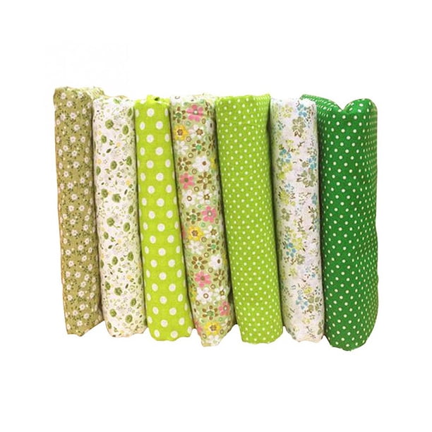 7Pcs 25cmx25cm Floral Print DIY Patchwork Cotton Fabric Sewing