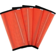 Boajf Fly Boots for Horses Set of 4, Loose Non-Slip & Plastic Mesh Design, Soft Fabric to Avoid Chafing, Reduces Stress & Stomping (Orange)