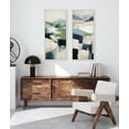 thumbnail image 7 of Kate and Laurel Sylvie Skyline I Framed Canvas Wall Art by Amy Lighthall, 18x40 White, Modern Abstract Landscape Art for Wall, 7 of 7