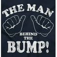 thumbnail image 2 of Man Behind The Bump Baby Announcement Hoodie Hooded Sweatshirt Men Brisco Brands M, 2 of 6