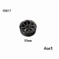 thumbnail image 1 of MOC Technical Tire Wheel Cross Hole Set Motorcycle Tyre & Rim Car Truck Wheels Hub Bricks Construction Building Blocks 55817-4set, 1 of 6