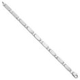 thumbnail image 2 of Auriga 925 Sterling Silver Rhodium-plated Polished/Brushed Men's 8.5inch Bracelet for Women, 2 of 6