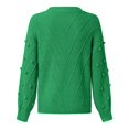 thumbnail image 4 of Gibobby Sueter Navideños Mujer de punto con cuello redondo para mujer, de punto con lunares, manga larga, liso, elegante, Top de punto(Verde,CH), 4 of 5
