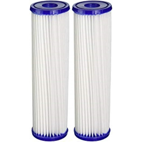 CFS COMPLETE FILTRATION SERVICES EST.2006 Compatible for HDX HDX4PF4 Pleated High Flow Whole House Water Filter: Reduces Sediment - 30 Micron Water Filters 2 Pack