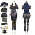 thumbnail image 3 of Disfraz de fantasía de LOL Arcane Vi para mujer, uniforme, sombrero, juego de rol, ropa de fiesta de carnaval y Halloween, 3 of 5