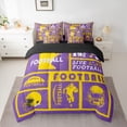 thumbnail image 2 of Castle Fairy Boys Girls Football Rugby Bedding Comforter Set 7 Pieces,Ball Gamer Full Bedding Set Lightweight,Sport Theme Fitted Sheet Flat Sheet,Microfiber Bedroom Decor,Reversible, 2 of 8