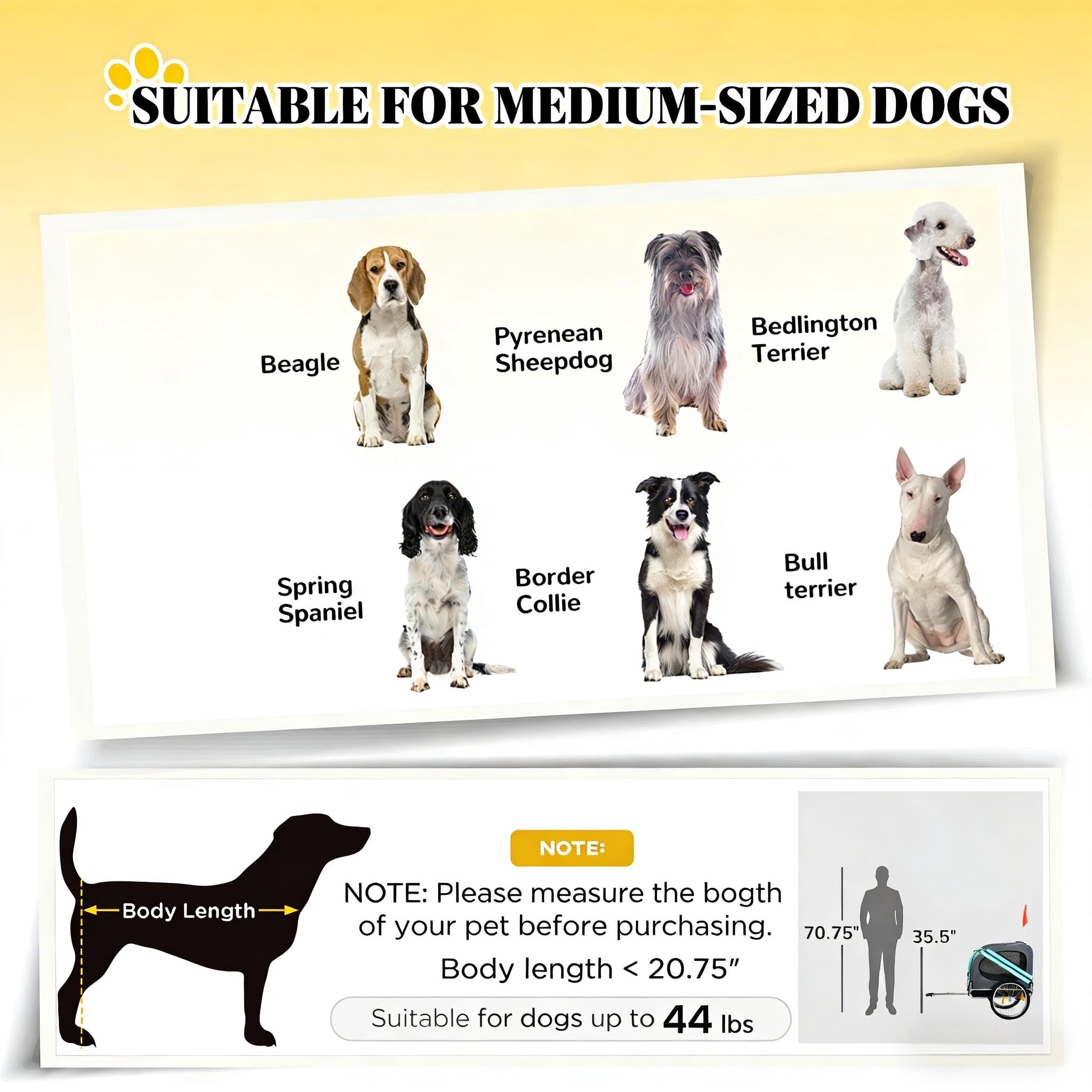 Pet Bike Trailer, Dog Stroller Bicycle Carrier