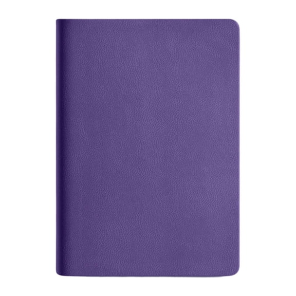 Thickened Softcover Sewn Notebook, Oimcto A7 Multi-Color Portable Journal for Daily Note Taking, 100 Pages, High-Quality Inner Paper Resists Ink Bleeding, Smooth Writing, Violet, 1 Pc
