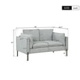 thumbnail image 6 of Euroco 56" Modern Sofa Loveseat Linen Fabric Couch for Living Room, Apartment, Gray, 6 of 8
