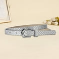 thumbnail image 3 of sunsanly Kids Belt Multi Holes Design Adjustable Length Waistband Jeans Dress Faux Leather Belt Sequin Decorated Accessory, 3 of 8