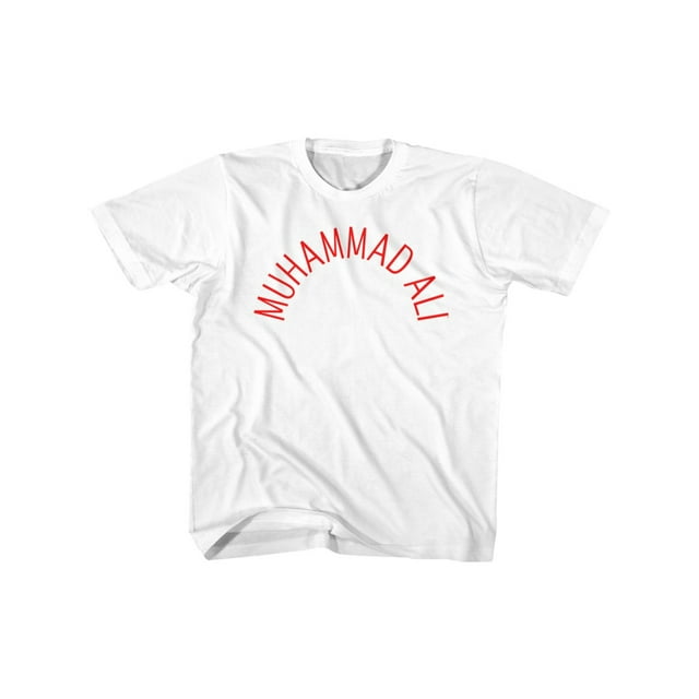 Muhammad Ali T-Shirt Blanc pour Tout-Petit avec Texte de Voûte Plantaire