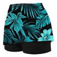 thumbnail image 5 of Qgtaibl Women's Striped Tennis Skirt High Waisted 2 in 1 Athletic Skorts with Built-in Shorts Plus Size Loose Fit Summer Workout Skorts B Multicolor XXXL, 5 of 5