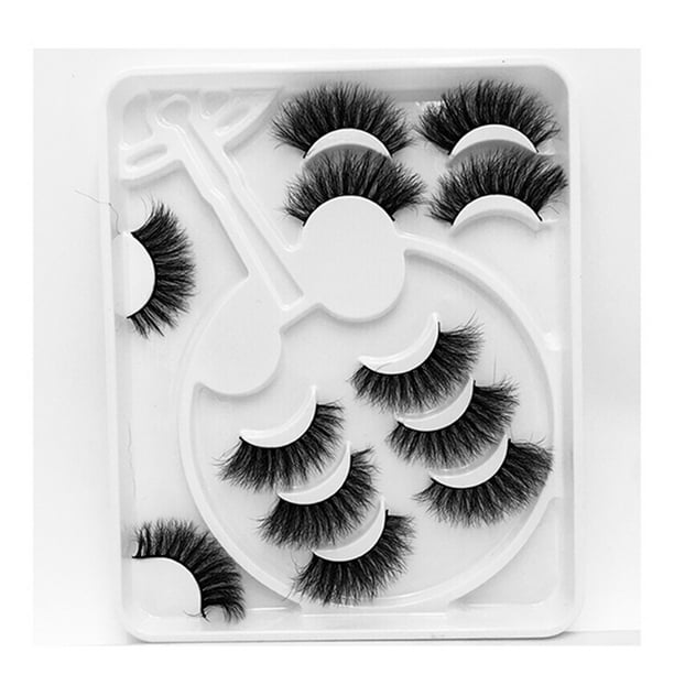 7 pares de pestañas postizas de visón 8D, pestañas naturales, pestañas de maquillaje