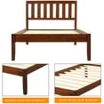 thumbnail image 5 of Harper & Bright Designs Wood Platform Bed with Headboard/Wood Slat Support, Twin (Walnut), 5 of 7