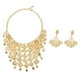thumbnail image 4 of Conjunto de joyas para danza del vientre perfecl collar de monedas de oro y pendientes de clip, 4 of 8