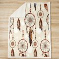 thumbnail image 2 of Dreamcatcher Plush Blanket Boho Dream Catcher Decor Fleece Throw Blanket for Sofa Couch Bed Indian Hippie Feather Sherpa Blanket Native American Vintage Fuzzy Blanket Room Decor Twin 60x80 Inch, 2 of 6