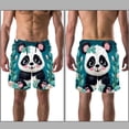 thumbnail image 3 of luoweisi Men's Beach Shorts Quick Dry Swim Trunks with Mesh Lining Panda S, 3 of 5