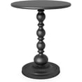 thumbnail image 1 of Mesa Auxiliar Pequeña de Metal, Mesa Auxiliar Redonda Negra Mate Clásica para Mesita de Noche o Sofá, Mesa de Pedestal Pequeña para Sala de Estar, Esquinas, Recámara, Patio y Bar, 1 of 4