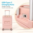 thumbnail image 5 of TABU 20" Ride on Luggage with Seat for Kids, Kids Luggage with Wheels & TSA Lock for Travel,Pink, 5 of 10