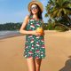 thumbnail image 3 of Easygdp Santa Hat Joy Green Festive para Vestido Transpirable de Mujer, Vestido Suelto de Manga Corta con Pliegues y Bolsillos para el Verano, 3 of 7