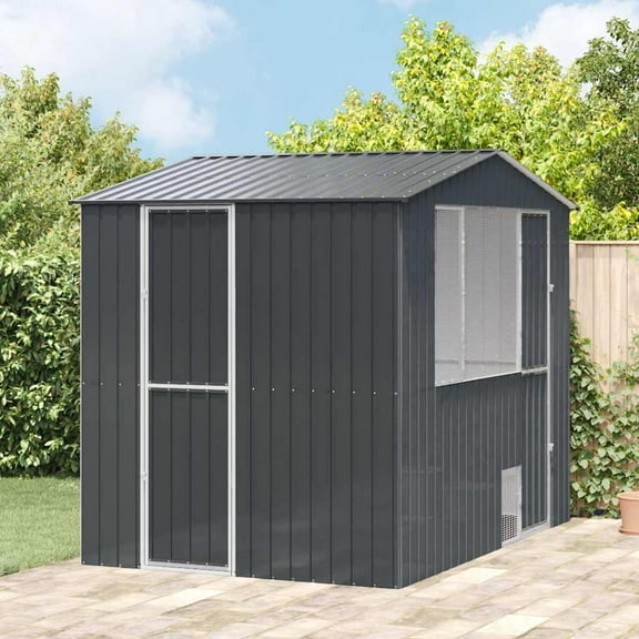 vidaXL Bird Cage Anthracite 215 x 310 x 247 cm Galvanized steel