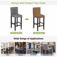 thumbnail image 5 of Pure Caramel Bar Stool Covers - Stretch Dining Chair Covers Set of 6, Modern Solid Color Minimalist Art Bar Chair Cover Removable Counter Stool Pub Chairs Slipcovers Protectors for Kitchen/Cafe, 5 of 8