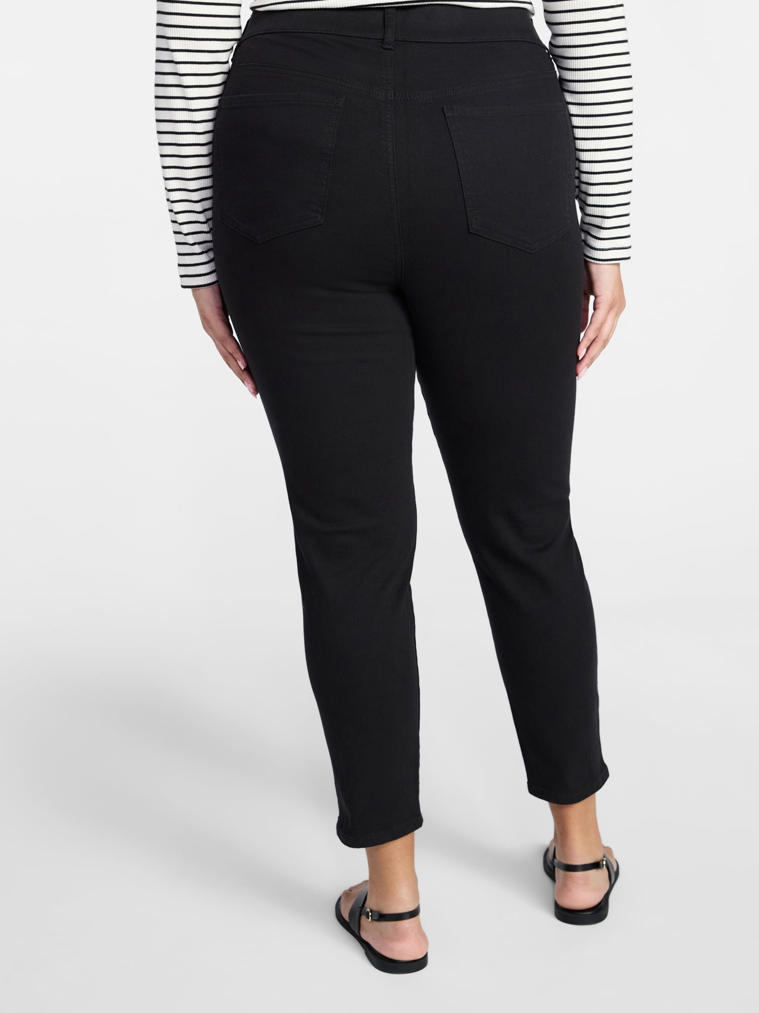 Terra & Sky Women's Plus Signature Pull On Skinny Jegging Pants with Control Panel, Sizes 0X-5X