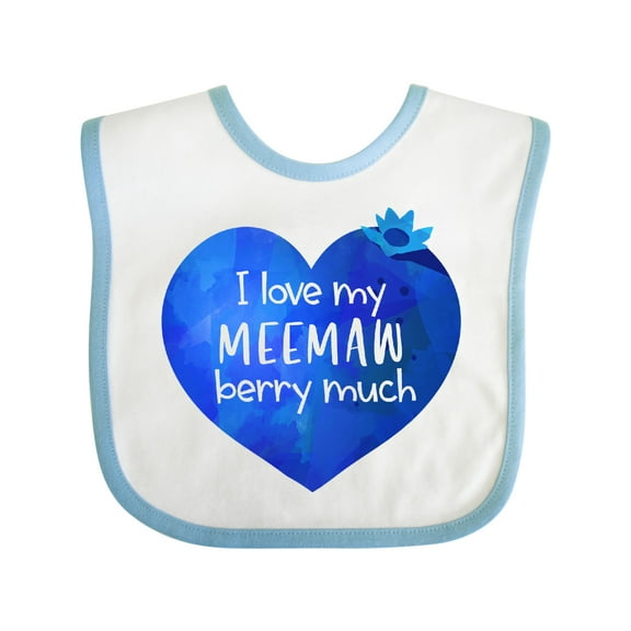 Inktastic I Love My Meemaw Berry Much Boys or Girls Baby Bib