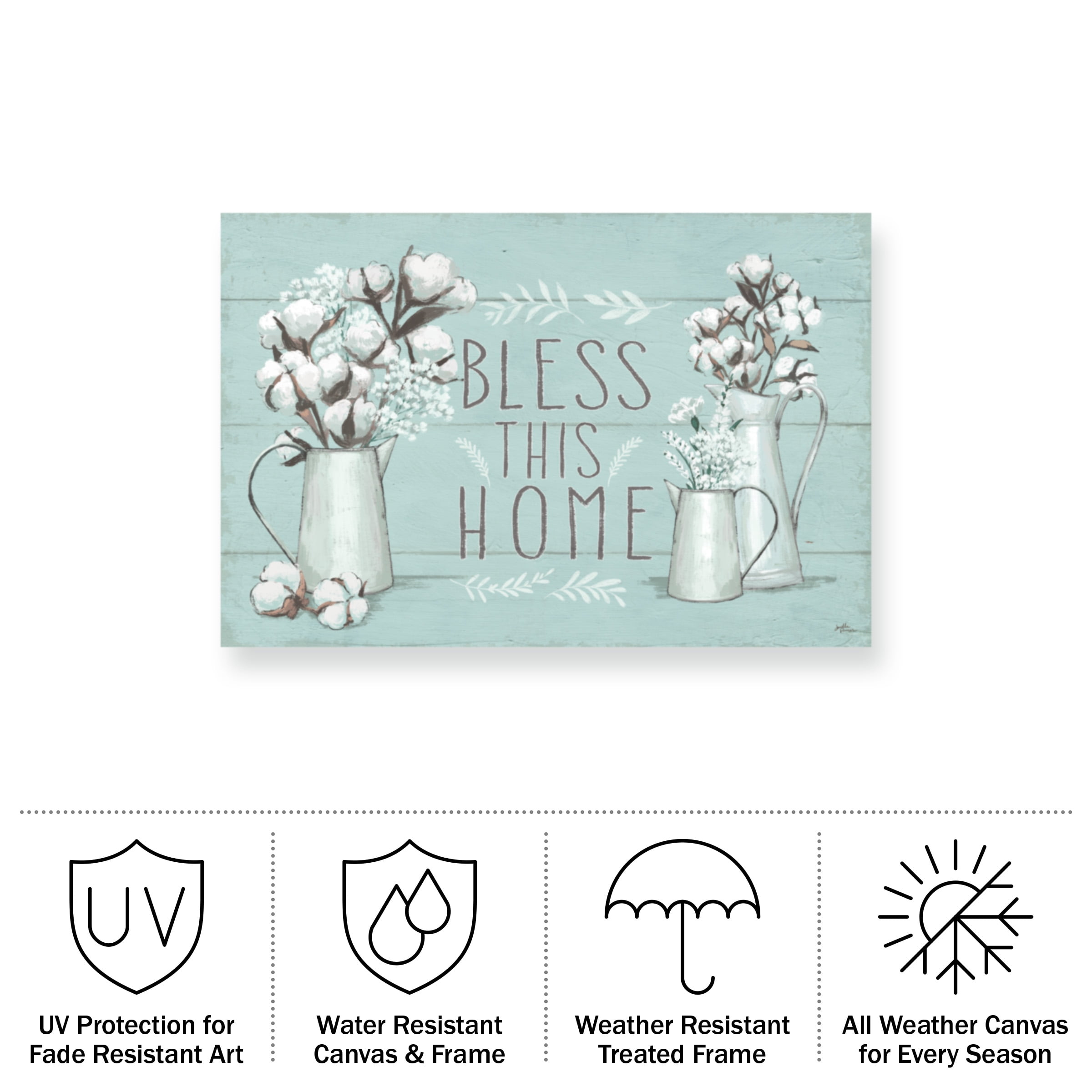 Janelle Penner 'Blessed I Mint' Outdoor Canvas 16x24