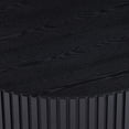 thumbnail image 4 of 31.49'' Round Coffee Table, Wood End Table for Living Room, Modern Contemporary Circle Fluted Drum Side Table, Easy Assembly for Small Space, Matt Black, 4 of 7