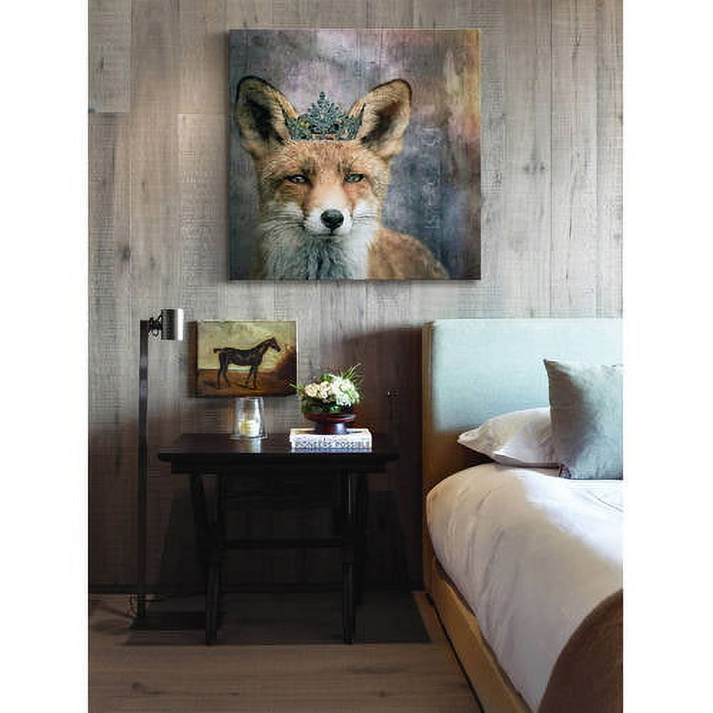 "Queen Fox" Painting Print on Wrapped Canvas