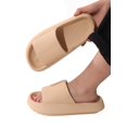 thumbnail image 1 of Women's Fashionable Solid Color Slippers In Rose Red With Neon Pink Single Strap, 1 of 4