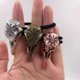 thumbnail image 2 of 3 Pcs Hair Bands Women Gothic Ponytail Holder Viking Hair Ties Crow Skull Hair Band Witch Ponytail Holder Skull Hair Ties, 2 of 4