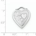 thumbnail image 3 of Sterling Silver 20mm Diamond Cut Textured & Polished Heart Locket, 3 of 3