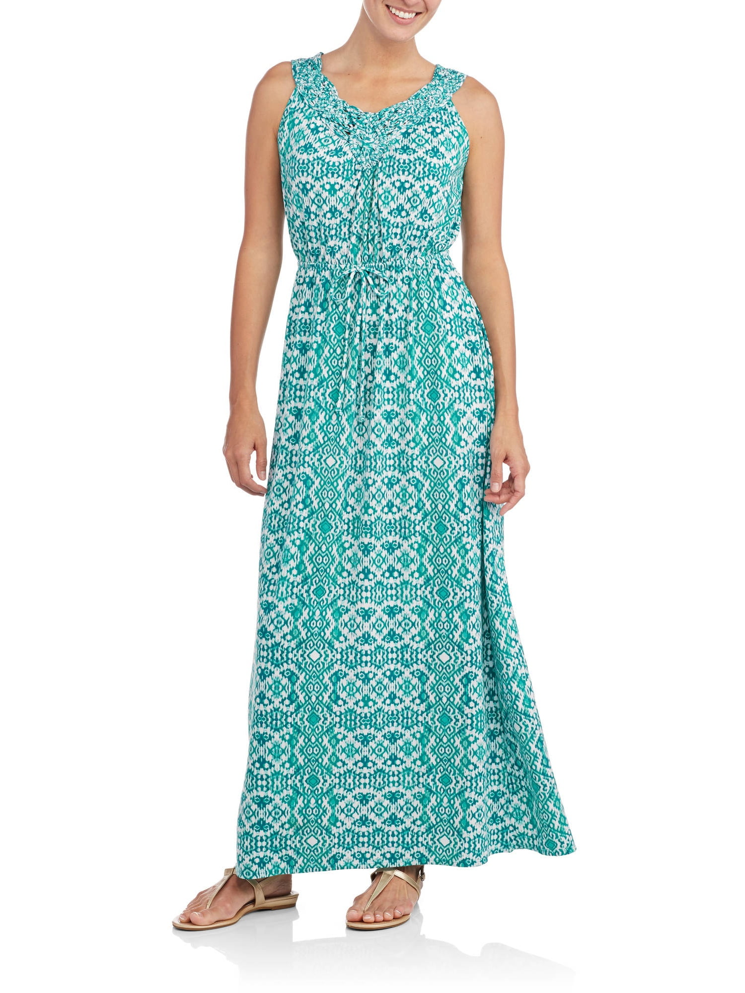 Faded Glory Women's Macrame Maxi Dress - Walmart.com