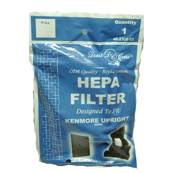 Kenmore Upright Vacuum Cleaner Hepa Filter, Dust Care Replacement Brand, designed to fit Kenmore Upright Vacuum Cleaner Model 86889, Panasonic MC-V199H #40324