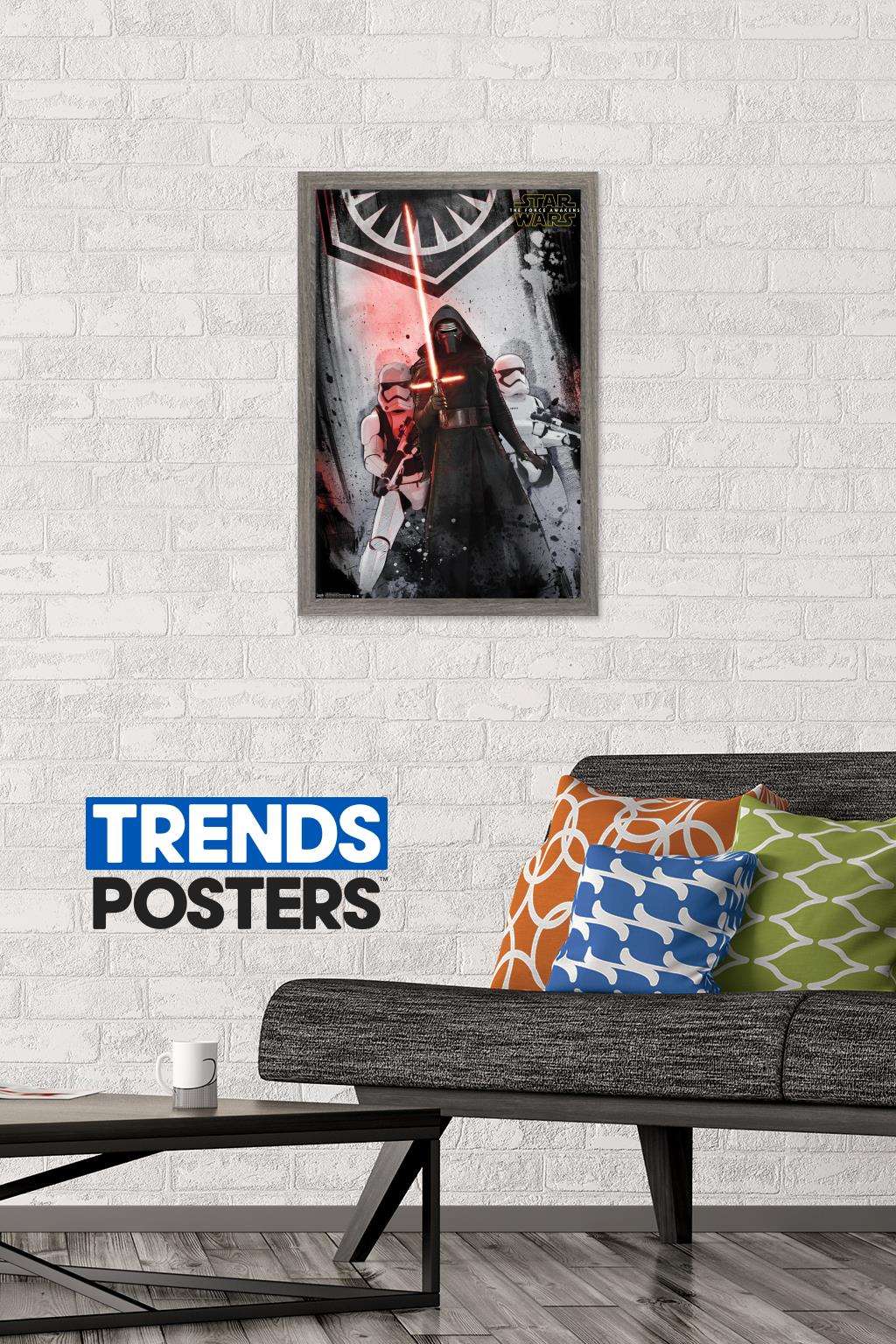 Star Wars: The Force Awakens - First Order Wall Poster, 14.725" x 22.375", Framed