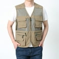 thumbnail image 5 of Men's Multi-Pocket Cargo Vest Lightweight Casual Full Zip Tank Coat for Outdoor Work, Fishing, Travel & Photography, 5 of 7