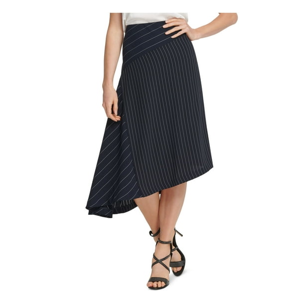 DKNY - DKNY Womens Navy Pinstripe Midi Skirt Size 2 - Walmart.com ...