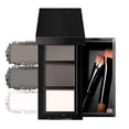 thumbnail image 1 of Kit de polvos para cejas WanTuoLuo, color gris pardo mate con brocha, 1 of 7