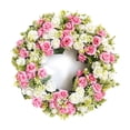 thumbnail image 1 of Corona de flores artificiales, guirnalda para puerta, corona rústica para puerta principal, corona de flores 45x45x8cm, 1 of 9