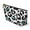 Black zipper, variant on White & Blue Leopard Animal Print Makeup Bag Women's Cosmetic Pouch Bag
