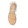 thumbnail image 5 of Steve Madden Travel Clear Fashion Rhinestone Leather Embellished Flat Sandals (Clear Rhinestone, 6.5), 5 of 9