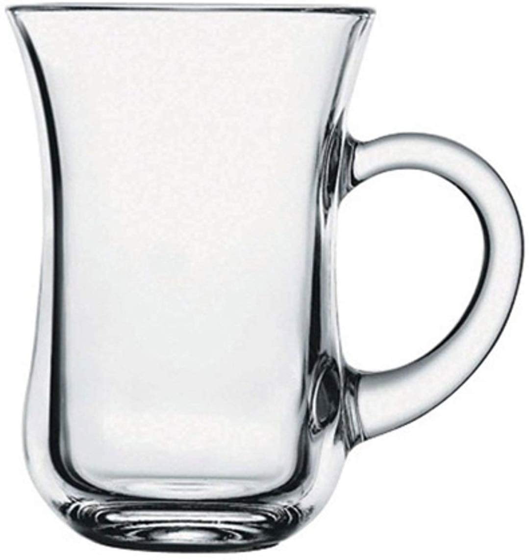 LaModaHome Turkish Tea Glasses with Handle Set of 6 Gift Box Walmart