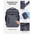 thumbnail image 4 of WANDF Lightweight Travel Backpack,Airline Approved Carry on Luggage With 16 Pockets,Waterproof Personal Item Bag Fit 15.6" Laptop,Casual Daypack for Weekender Business Hiking(Light Gray), 4 of 9